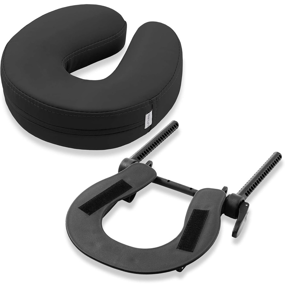 Saloniture Adjustable Massage Table Face Cradle and Pillow 3" Foam - Black